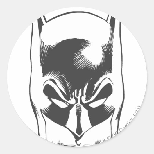 Batman Head Ronde Sticker (Voorkant)