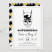 Batman Head Super Hero Boys Birthday Kaart (Voorkant / Achterkant)