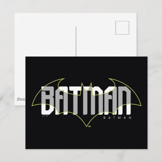 Batman Hi-Tech Naam Graphic Briefkaart (Voorkant / Achterkant)