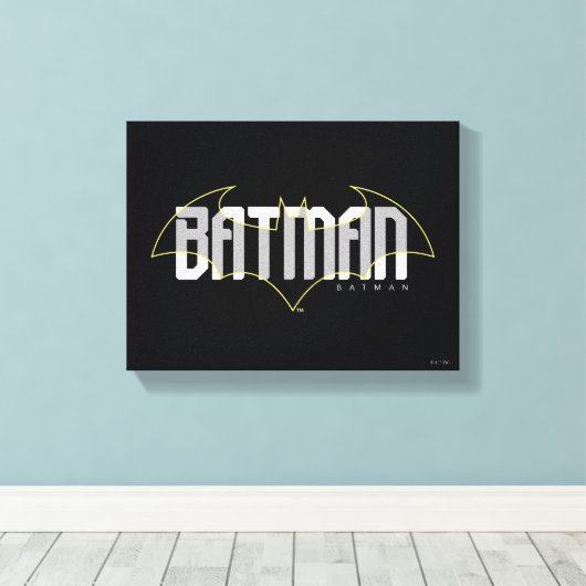 Batman Hi-Tech Naam Graphic Canvas Afdruk (Insitu (Houten vloer))