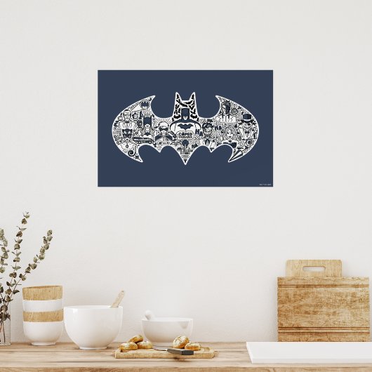 Batman Icon Doodle Art Poster (Keuken)