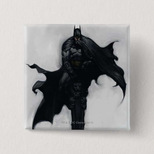 Batman Illustratie Vierkante Button 5,1 Cm (Voorkant)
