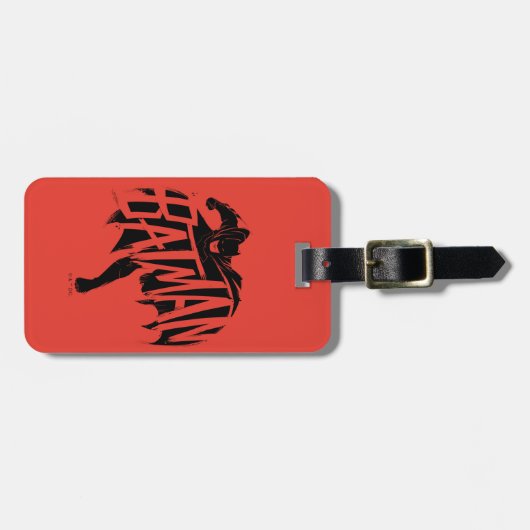 Batman Ink Brush-naam Bagagelabel (Voorkant horizontaal)