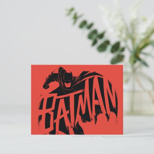 Batman Ink Brush-naam Briefkaart (Staand voorkant)