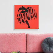 Batman Ink Brush-naam Canvas Afdruk (Insitu (Woonkamer))