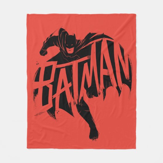 Batman Ink Brush-naam Fleece Deken (Voorkant)