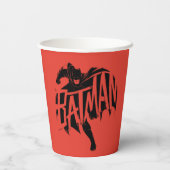 Batman Ink Brush-naam Papieren Bekers (Achterkant)