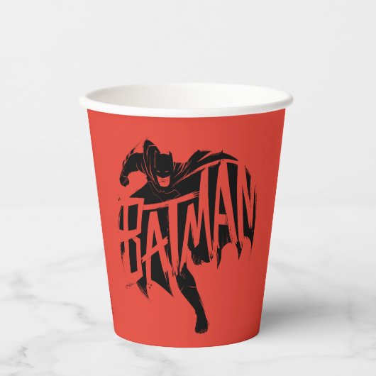 Batman Ink Brush-naam Papieren Bekers (Voorkant)