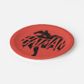 Batman Ink Brush-naam Papieren Bordje (Gekanteld)
