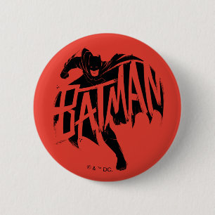 Batman Ink Brush-naam Ronde Button 5,7 Cm
