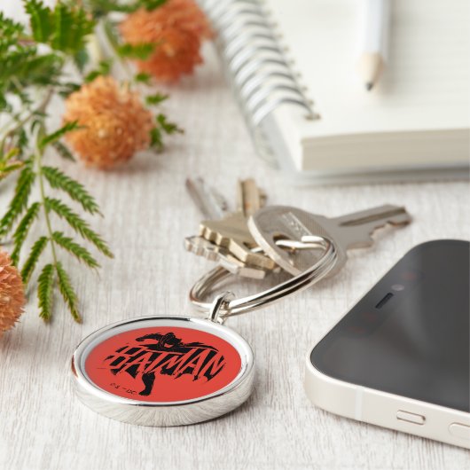 Batman Ink Brush-naam Sleutelhanger (Zijkant)