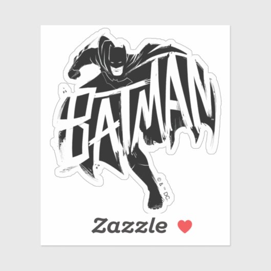 Batman Ink Brush-naam Sticker (Vel)