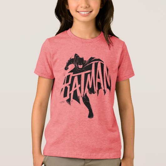 Batman Ink Brush-naam Tri-Blend Shirt (Voorkant)