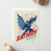 Batman Into Action Notitiekaartje (Voorkant / Achterkant in situ)