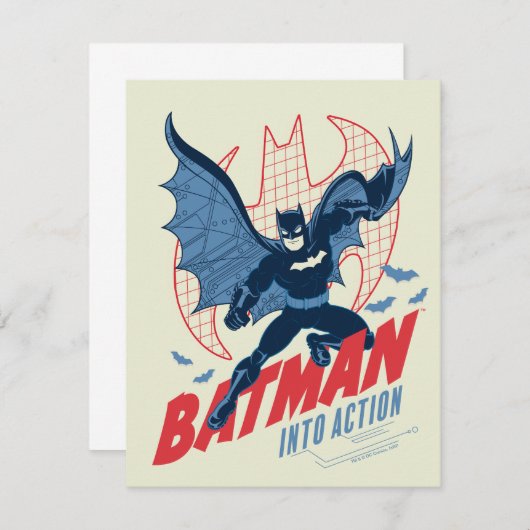 Batman Into Action Notitiekaartje (Voorkant / Achterkant)