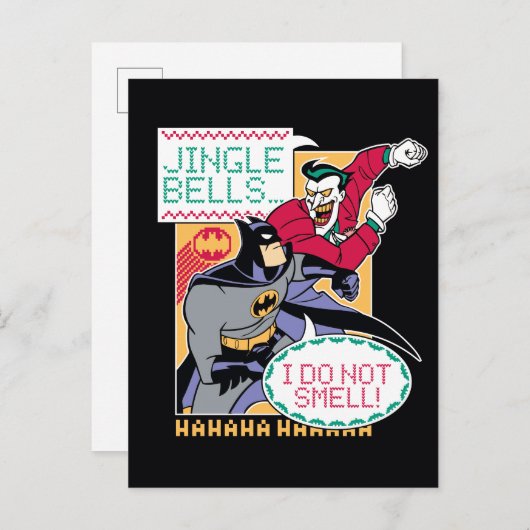 Batman | Jingle Bells, ik ruik niet. Briefkaart (Voorkant / Achterkant)