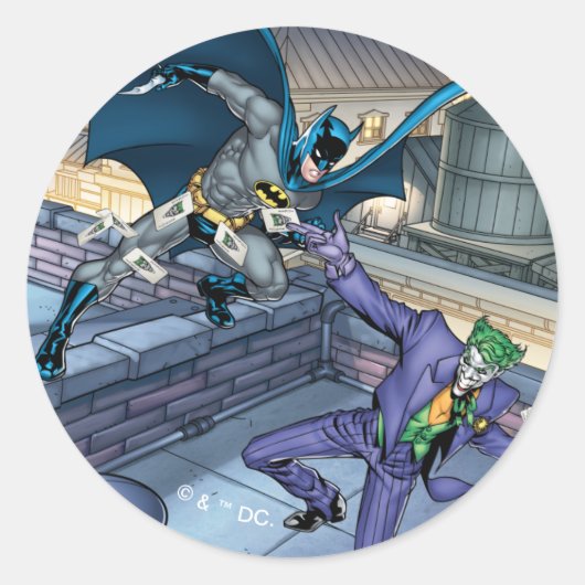 Batman & Joker - Battle Ronde Sticker (Voorkant)