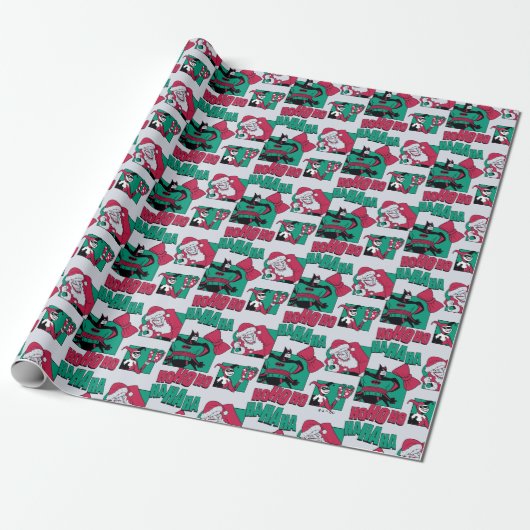 Batman | Joker Santa Pattern Cadeaupapier (Uitgerold)