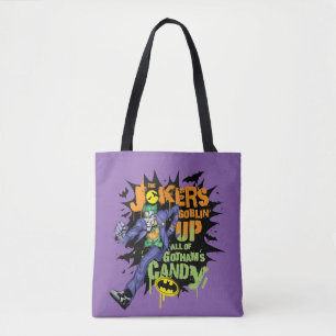 Batman   Joker's Goblin' Up All of Gotham's Snoep Tote Bag