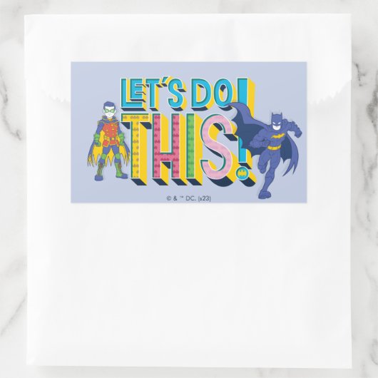 Batman | Laten we dit doen Rechthoekige Sticker (Tas)