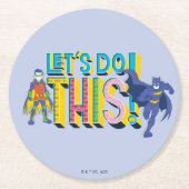 Batman | Laten we dit doen Ronde Kartonnen Onderzetter (Voorkant)