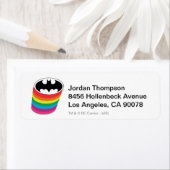 Batman Layered Rainbow Logo Etiket (Insitu)