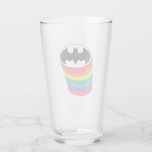 Batman Layered Rainbow Logo Glas (Achterkant)