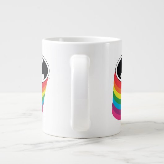Batman Layered Rainbow Logo Grote Koffiekop (Achterkant)
