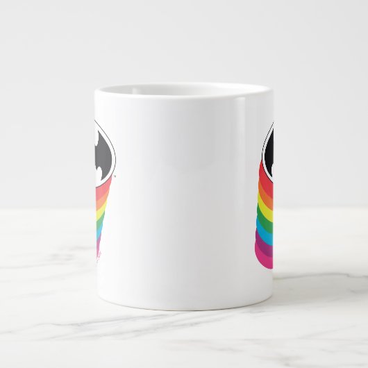 Batman Layered Rainbow Logo Grote Koffiekop (Voorkant)