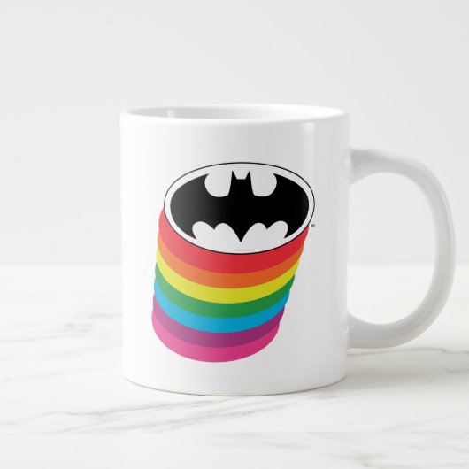 Batman Layered Rainbow Logo Grote Koffiekop (Rechts)
