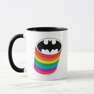 Batman Layered Rainbow Logo Mok