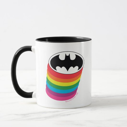 Batman Layered Rainbow Logo Mok (Links)