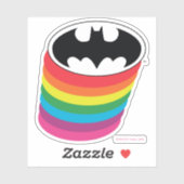 Batman Layered Rainbow Logo Sticker (Vel)