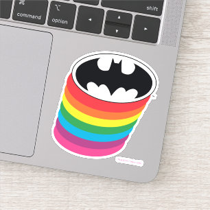 Batman Layered Rainbow Logo Sticker