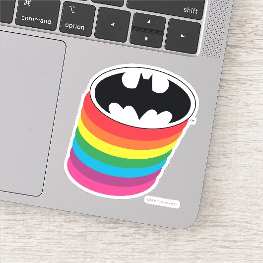 Batman Layered Rainbow Logo Sticker (Detail)