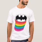 Batman Layered Rainbow Logo T-shirt (Voorkant)