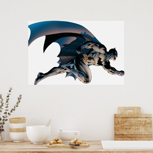 Batman Leaping Side Uitzicht Poster (Keuken)