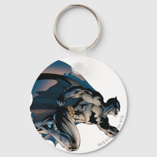 Batman Leaping Side Uitzicht Sleutelhanger