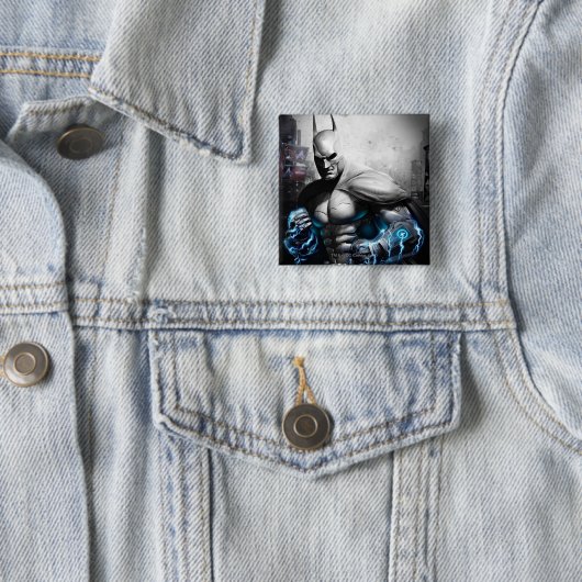 Batman - Lightning Vierkante Button 5,1 Cm (In situ)