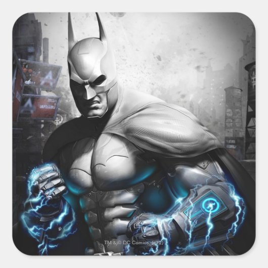 Batman - Lightning Vierkante Sticker (Voorkant)