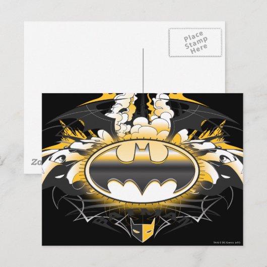 Batman Logo met auto's Briefkaart (Voorkant / Achterkant)