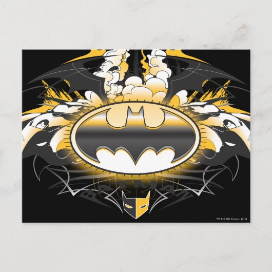 Batman Logo met auto's Briefkaart (Voorkant)