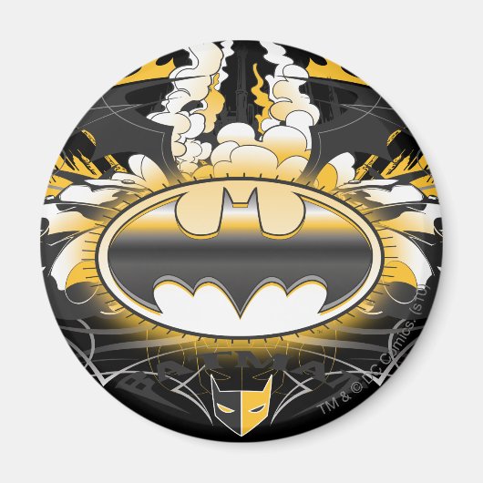 Batman Logo met auto's Magneet (Voorkant)
