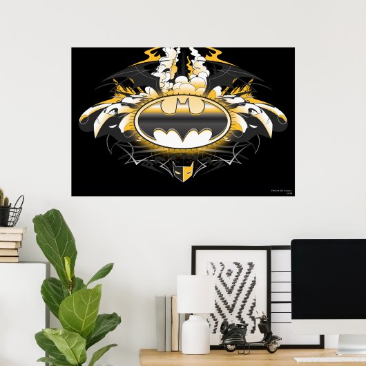 Batman Logo met auto's Poster (Thuiskantoor)
