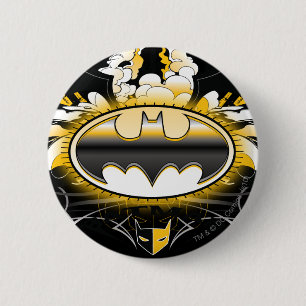 Batman Logo met auto's Ronde Button 5,7 Cm