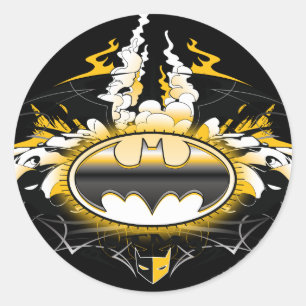 Batman Logo met auto's Ronde Sticker