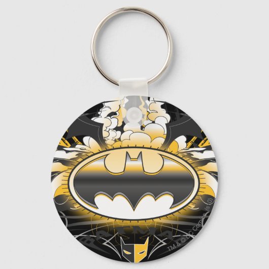 Batman Logo met auto's Sleutelhanger (Voorkant)