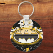 Batman Logo met auto's Sleutelhanger (Voorkant)