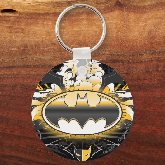Batman Logo met auto's Sleutelhanger (Voorkant)