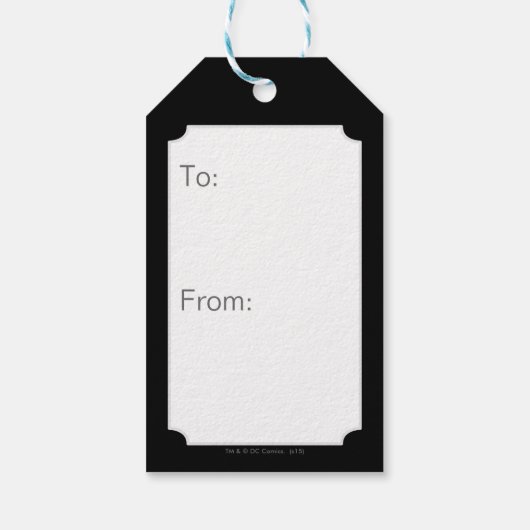 Batman Logo Neon/80s Graffiti Cadeaulabel (Achterkant)